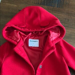 Old Navy Red Pea Coat with Modern Styling